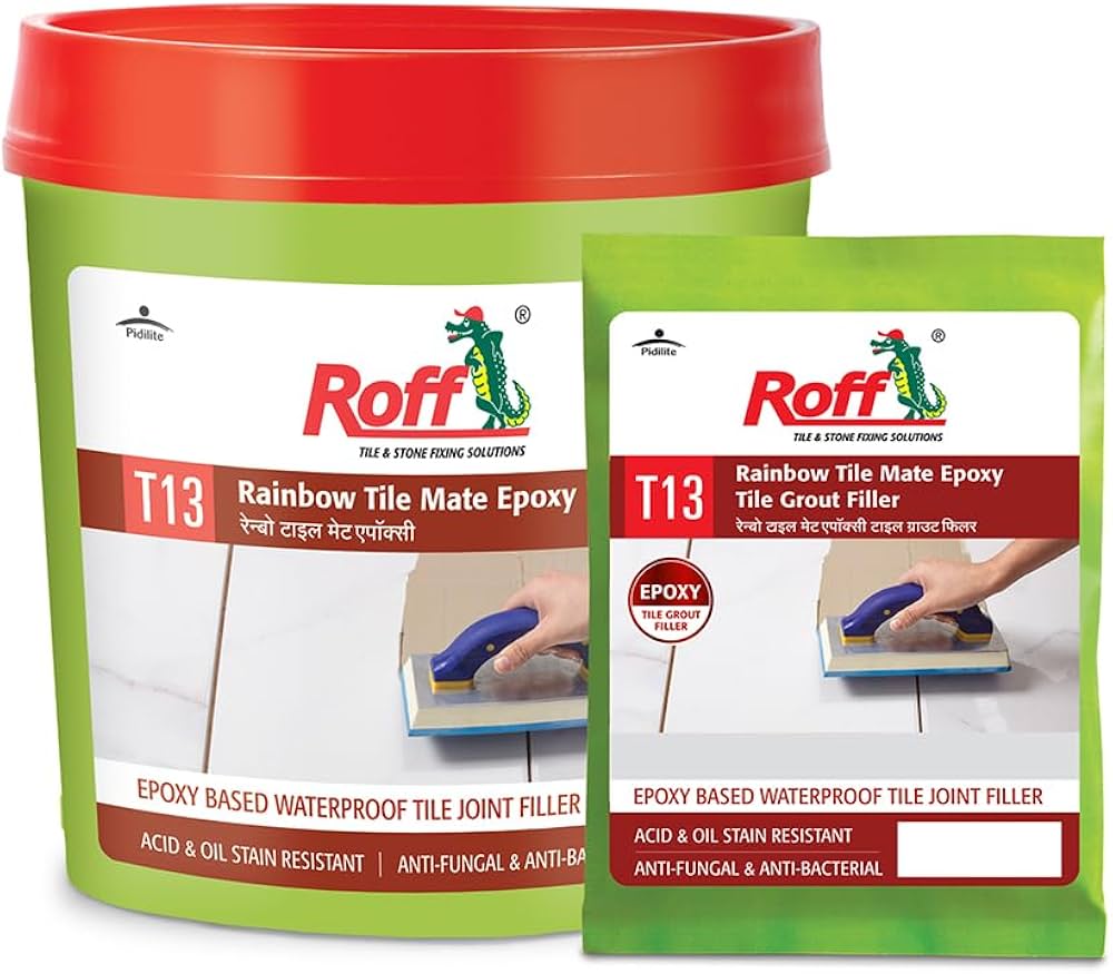 Roff Rainbow Tile Mate Epoxy (Base + Hardener) & Filler | Yellow